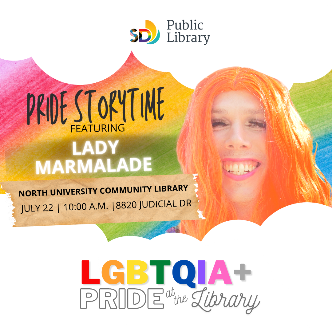 Join Lady Marmalade for a special story time. Join in as we read, sing, dance, and play! All ages welcome.