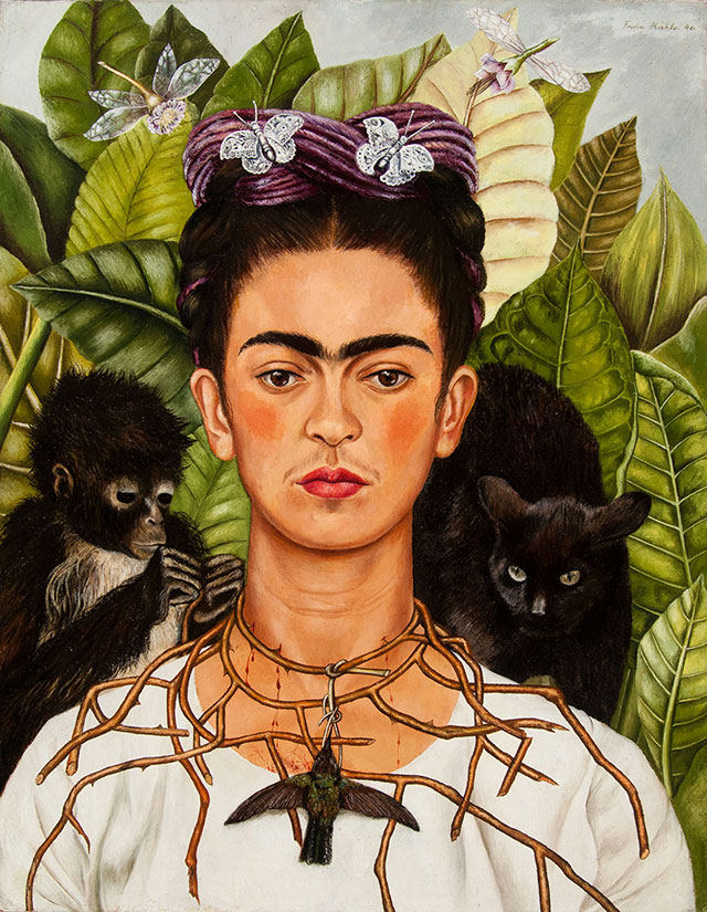 Self-portrait of painter Frida Kahlo