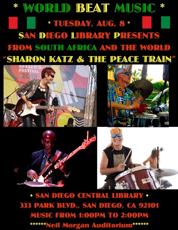 Sharon Katz & the Peace Train poster with musicians featured