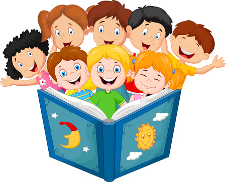 Children Reading Book