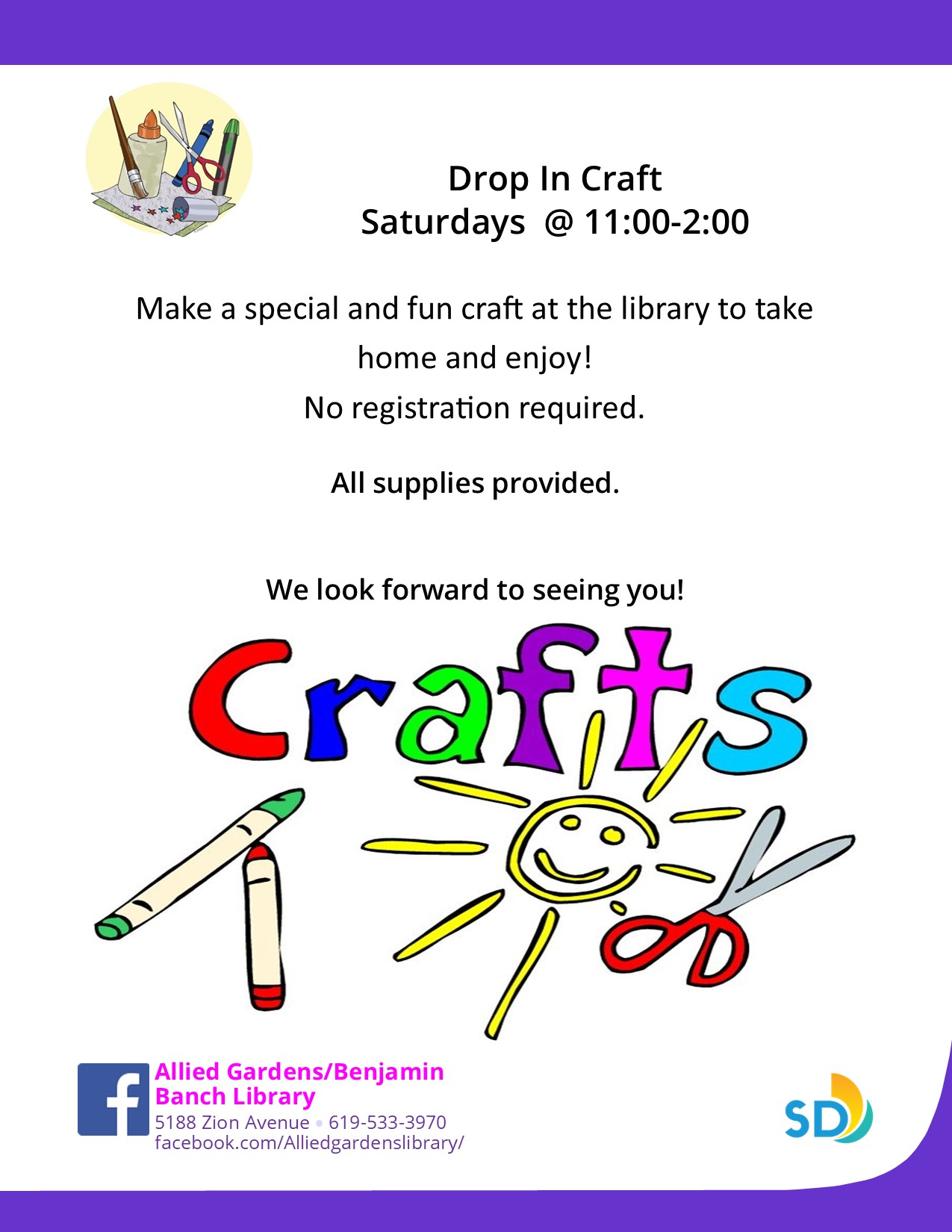 Saturday Craft at the Library 