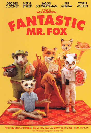 Poster from the movie Fantastic Mr. Fox featuring anthropomorphic animals