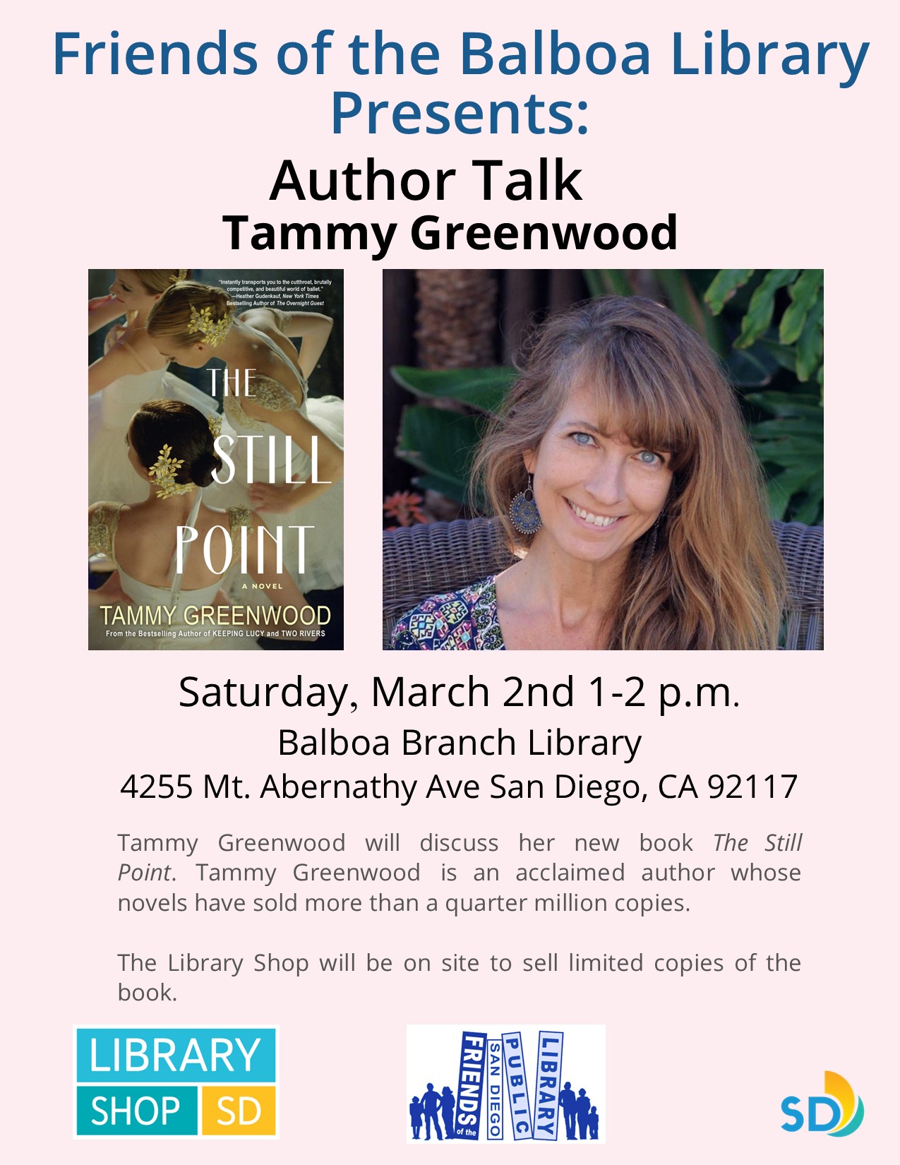 Author Talk Event Tammy Greenwood
