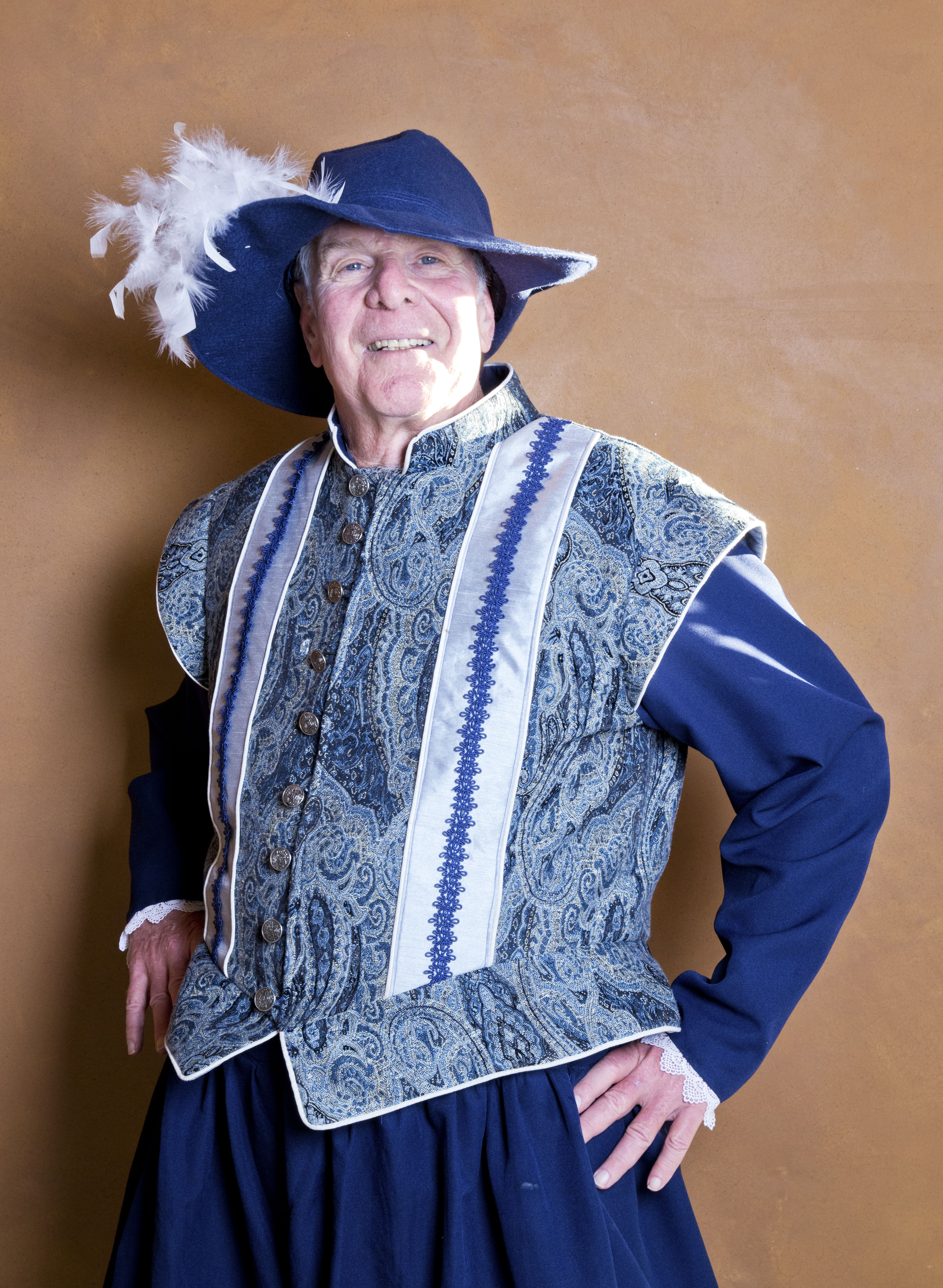 Richard Lederer dressed as William Shakespeare