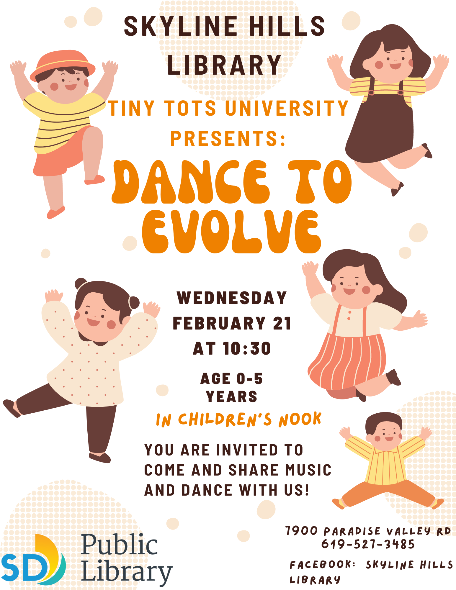 Tiny Tots University Presents: Dance to Evolve!