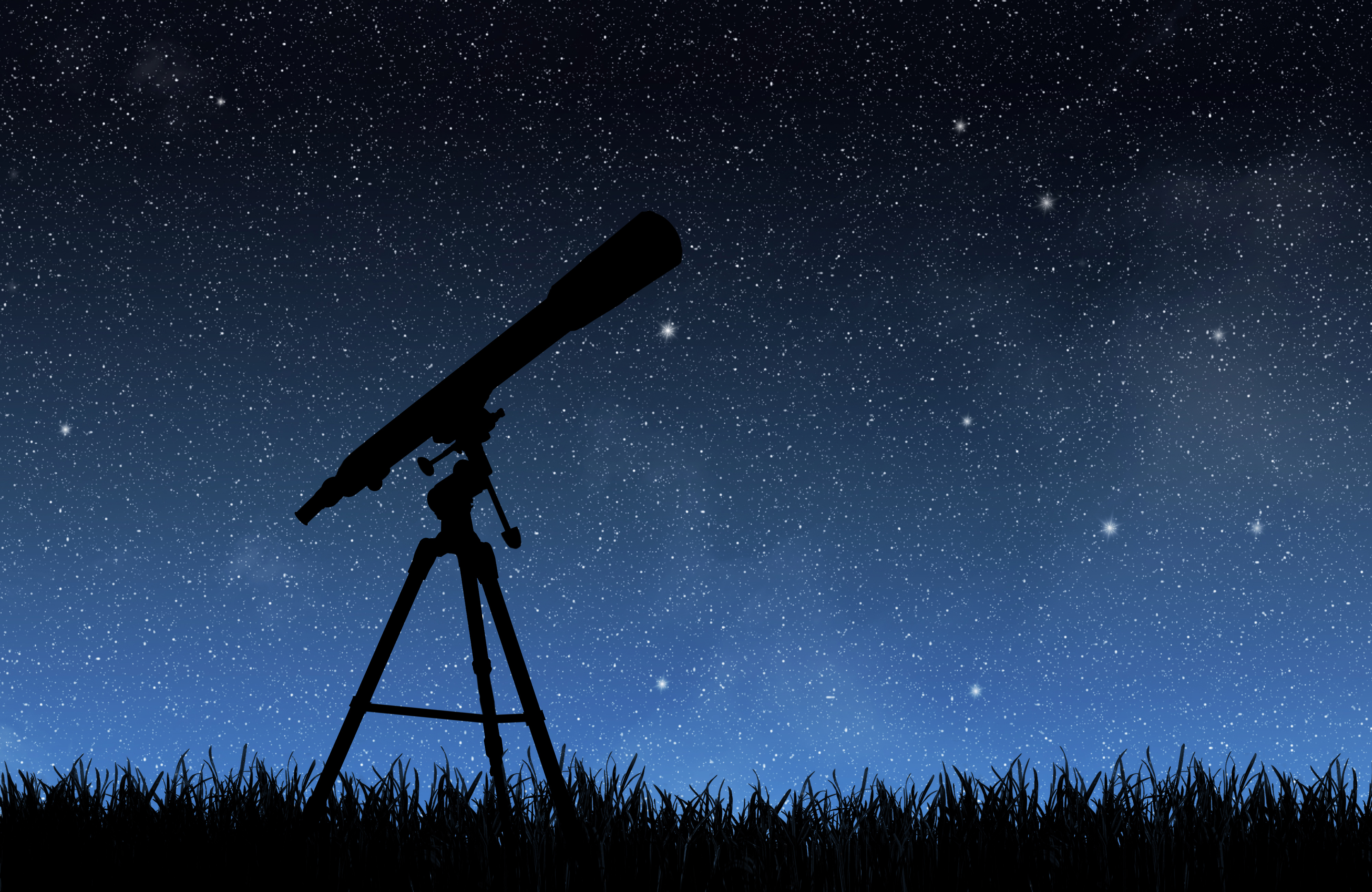 Telescope, sky and stars