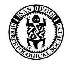 Black and white logo for the San Diego Herpetological Society