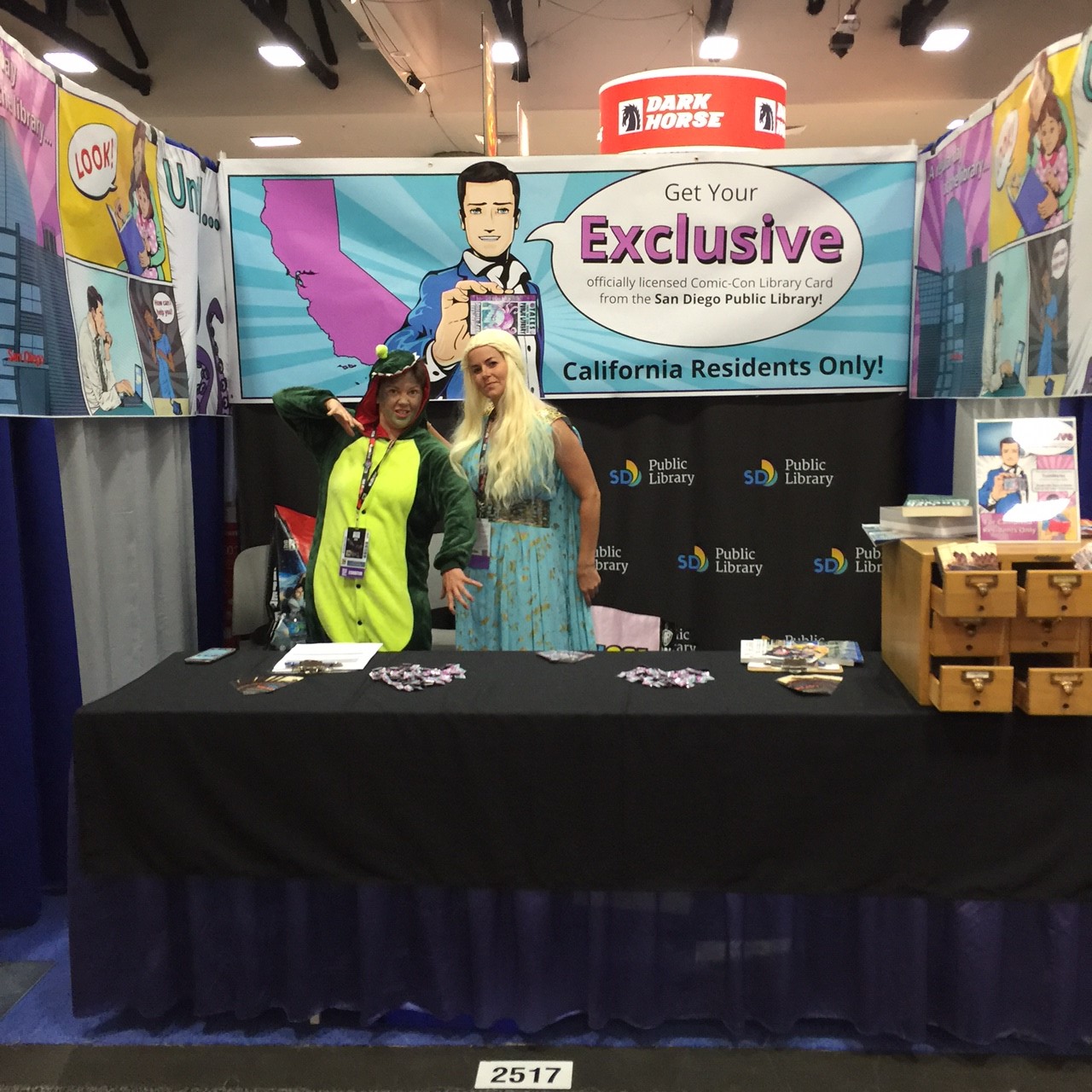comic-con library booth