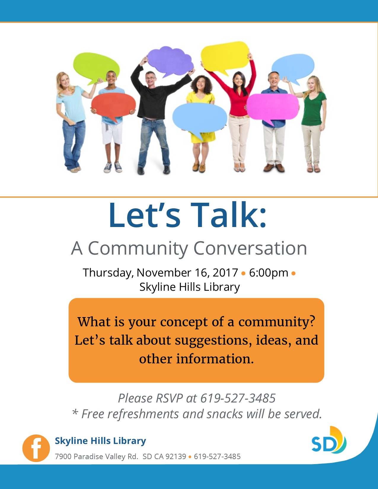 Please join us for a Community Conversation!