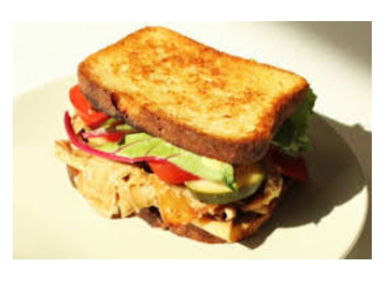 grilled veggie sandwich on a plate
