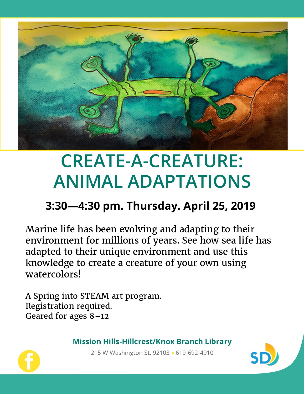 Spring Into STEAM: Create a Creature: Animal Adaptations | San Diego Public  Library