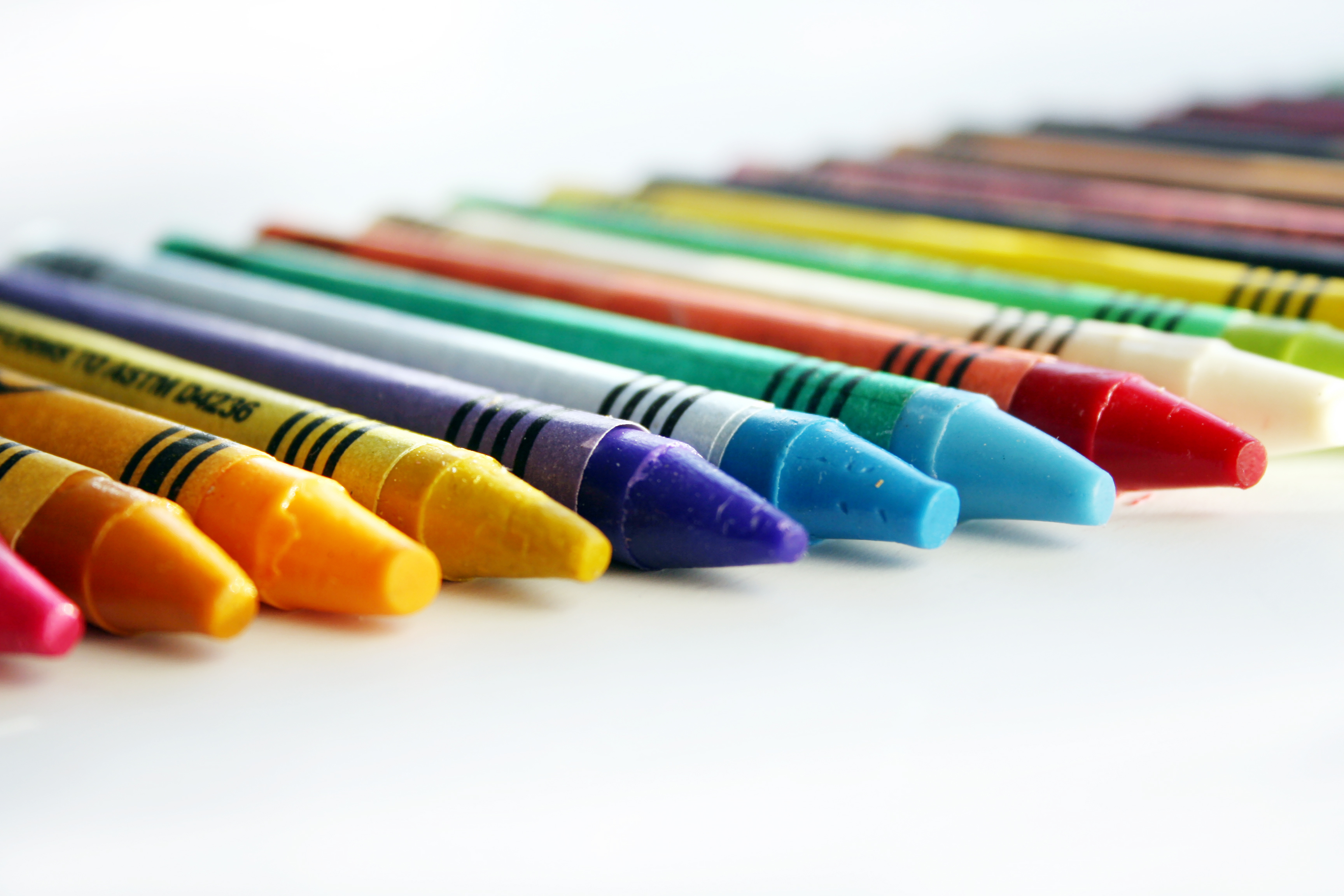 row of new crayons