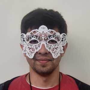 White 3D printed mask