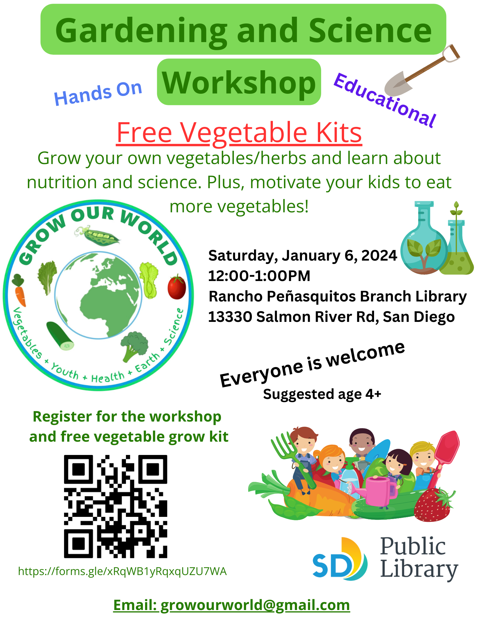 flyer for grow our world program