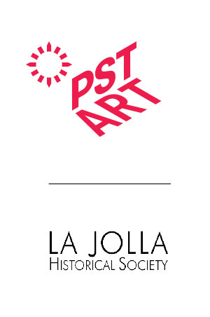 logos for La Jolla Historical Society and PST Arts