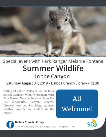 Flyer with wildlife image and program description