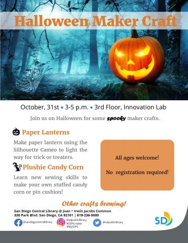 Halloween Maker Craft Flyer