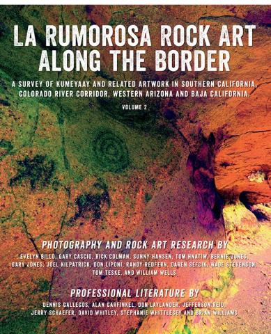Cover art for the book "La Rumarosa: Rock Art Along the Border"