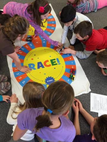 Crazy 8 Math Club kids playing 