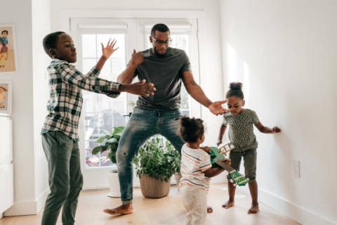 family dancing