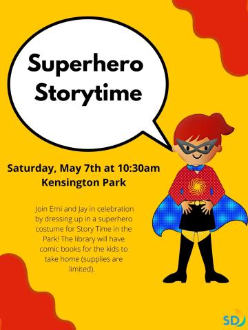 Superhero Storytime Poster