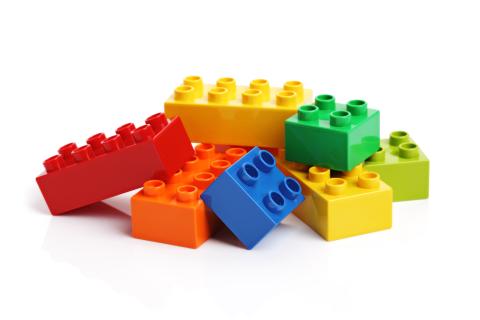 multi-colored lego bricks