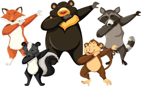 Jungle animals dancing