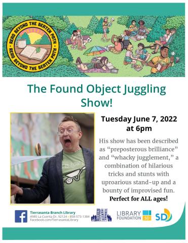 Colorful flyer with juggler