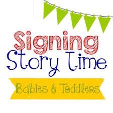 Banner of signing storytime