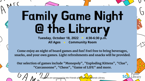 Family Game Night @ the Library