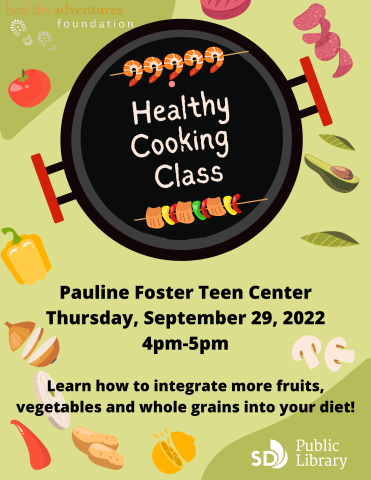 healthy cooking classes flyer