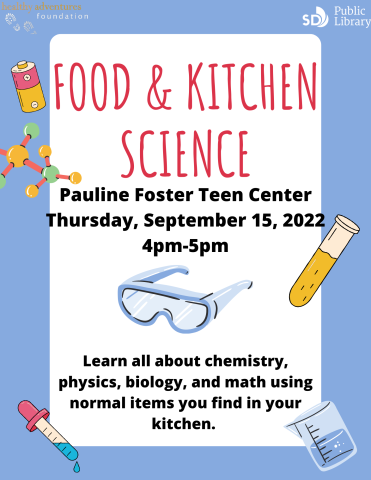 food and kitchen science flyer