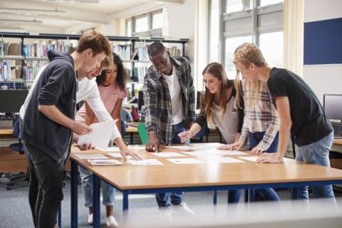 Students working together on a project