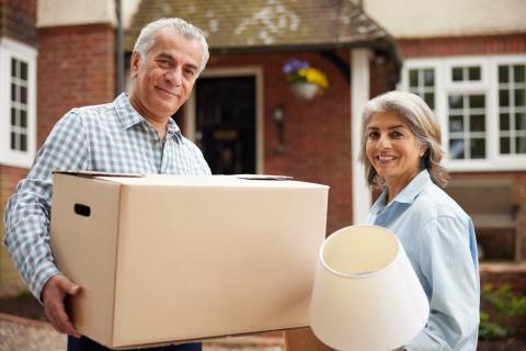 Older Couple Moving