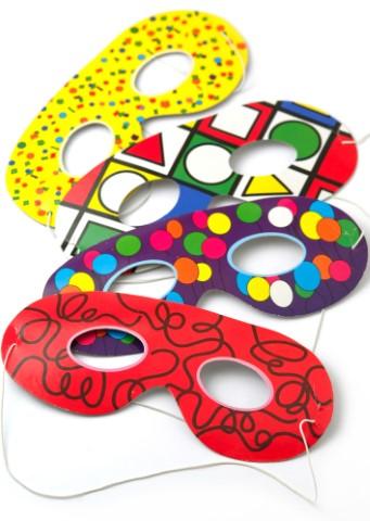 eye masks decorated with paint
