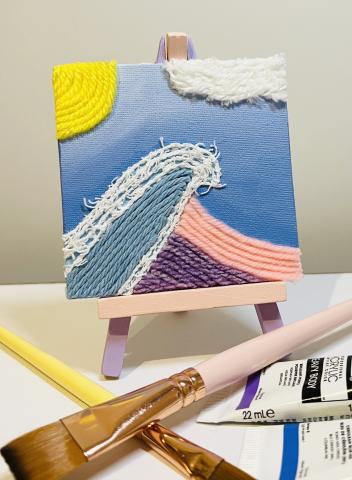 Yarn on Canvas Art