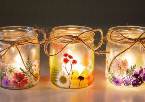  Pressed Flower Luminary