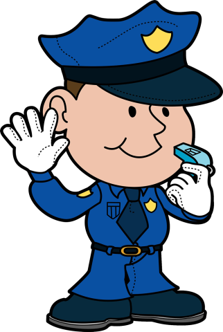 Police Officer with whistle