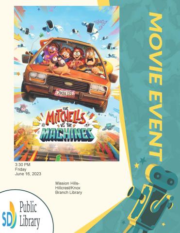 Movie poster for The Mitchells vs. the Machines with family in car