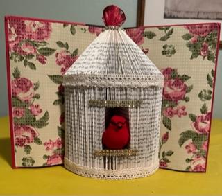 Book Art, Bird cage