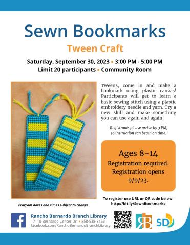 Sewn bookmarks