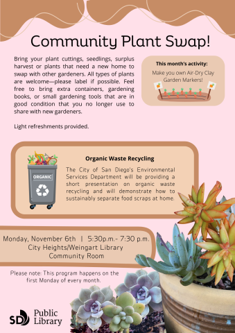 Community Plant Swap Poster Graphic