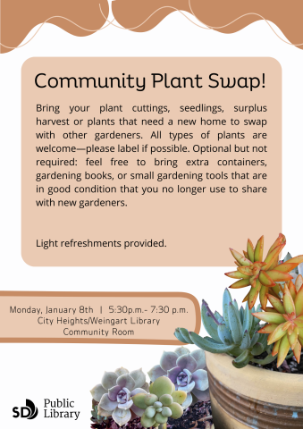 Community Plant Swap Poster Graphic 