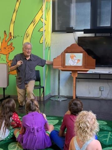 Storyteller showing story box image