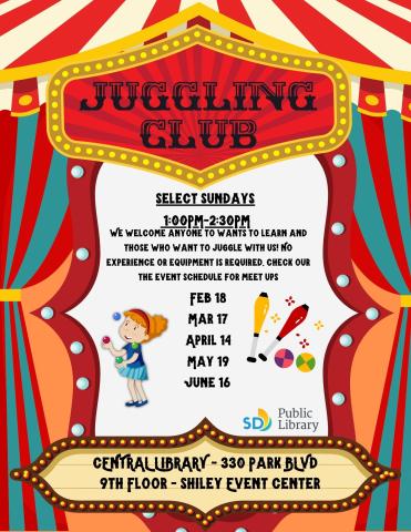 Flyer for Juggling Club