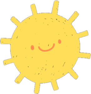 Yellow Sun with smiley face