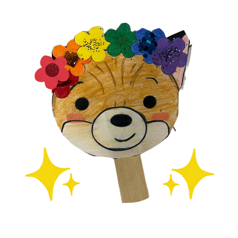 Flower Crown Odi the Cayote Puppet