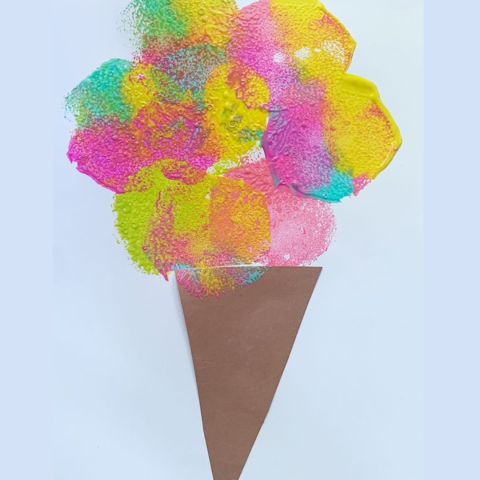 Sponge Painted Ice Cream Craft
