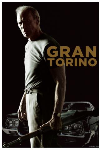Poster for film Gran Torino - Clint Eastwood holding a gun
