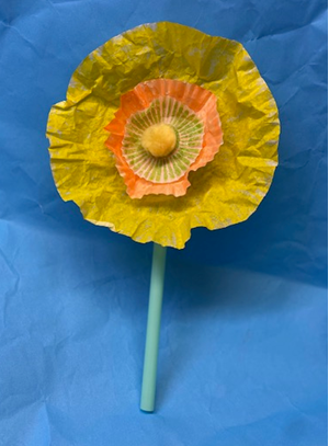 Cupcake Liner Flower Craft